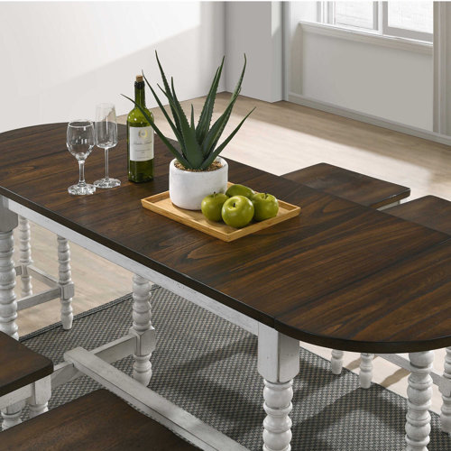 August Grove® Extendable Oval Solid Wood Base Dining Table | Wayfair